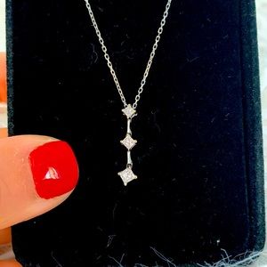 Diamond constellation pendant with sterling silver chain